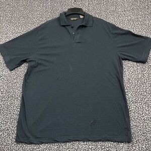 Taylor & Henry Polo Shirt Men Extra Large Black Short Sleeve Collared XL